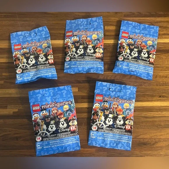 5 Lego Minifigures Disney Blind Bags Series 2 - Picture 1 of 5